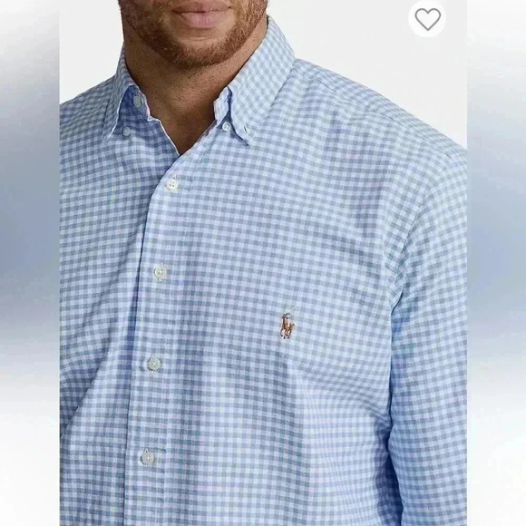 Polo Ralph Lauren Big & Tall Gingham Oxford Shirt sz 4XL - Picture 9 of 12